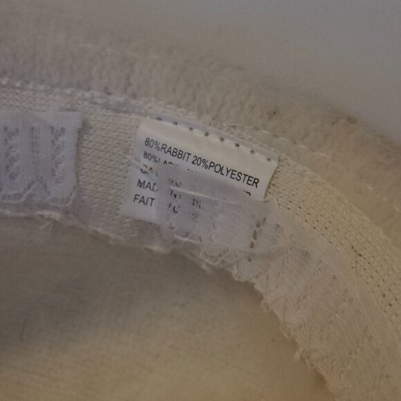 Arreactive Rabbit Fur Hat Fedora Winter Hat White Rabbit Fur Hat SOFT - Picture 6 of 7